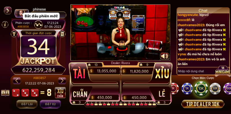 Các cửa cược trong game tài xỉu online